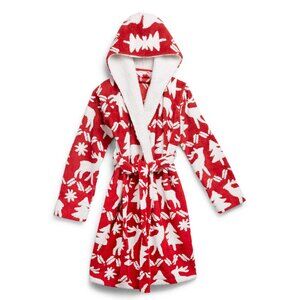 Vera Bradley Cozy Life Jacquard Fleece Robe - Reindeer Red - S-M